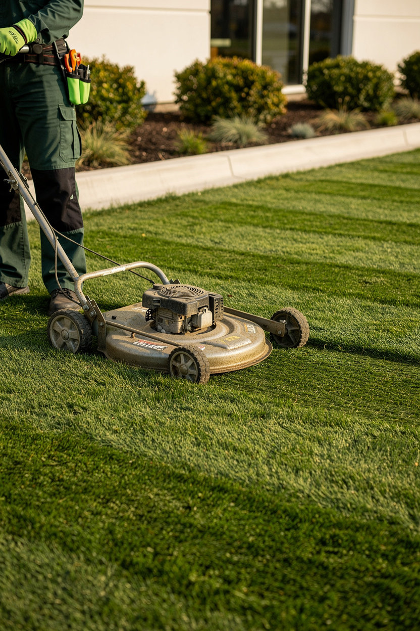 Azteca Lawn Care, LLC professional commercial lawn maintenance for Medford business properties